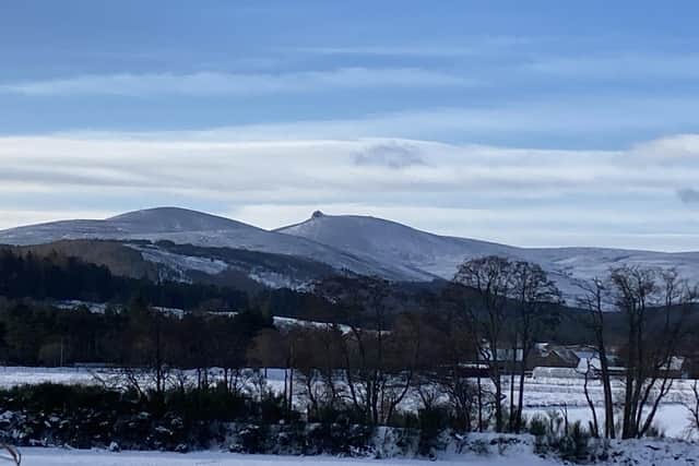 The prominent peak of Clachnaben stands over Glen Dye in Aberdeenshire where four million trees will soon be planted and 1,800 hectares of peatland restored on the moorland which was long used for grouse shooting. PIC: Contributed.