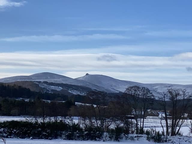 The prominent peak of Clachnaben stands over Glen Dye in Aberdeenshire where four million trees will soon be planted and 1,800 hectares of peatland restored on the moorland which was long used for grouse shooting. PIC: Contributed.