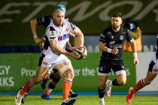Dave Cherry impressed for Edinburgh in the narrow defeat by Glasgow Warriors at Scotstoun. Picture: Ross Parker/SNS