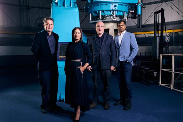 Singular Photonics co-founders Neil Finlayson, Shahida Imani, Robert Henderson and Aravind Venugopalan. Picture: Peter Dibdin