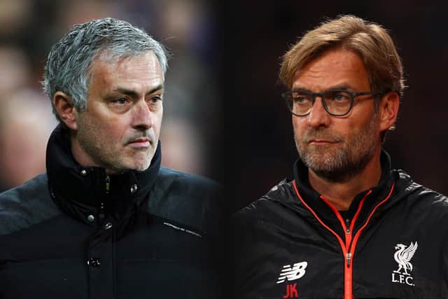 Franco Smith is an admirer of Jose Mourinho, left, and Jurgen Klopp. (Photos by Ian Walton/Getty Images)
