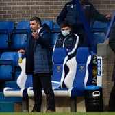 St. Johnsone manager Callum Davidson and Dundee United boss Tam Courts at McDiarmid Park. (Photo by Rob Casey / SNS Group)