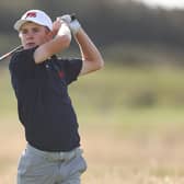 Connor Graham in action during a practice round on the Old Course ahead of this weekend's Walker Cup at St Andrews. Picture: Oisin Keniry/R&A/R&A via Getty Images.