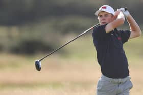 Connor Graham in action during a practice round on the Old Course ahead of this weekend's Walker Cup at St Andrews. Picture: Oisin Keniry/R&A/R&A via Getty Images.