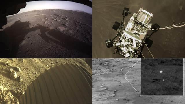 Nasa has revealed first-of-its kind high-resolution images of Mars after the Perseverance rover touched down on the red planet on Thursday (Photo: NASA/JPL-Caltech).