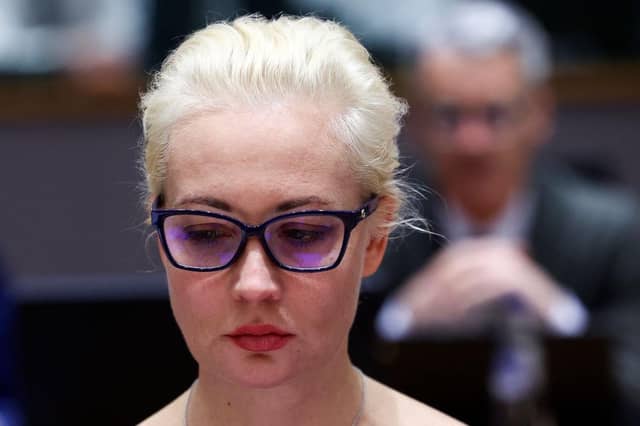 Yulia Navalnaya spoke at the European Parliament on Wednesday. Picture: Getty Images