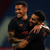 Connor Goldson was on target at the weekend - and in the earlier Europa League win over Willem II. Pictured with James Tavernier. (Photo by Dean Mouhtaropoulos/Getty Images)