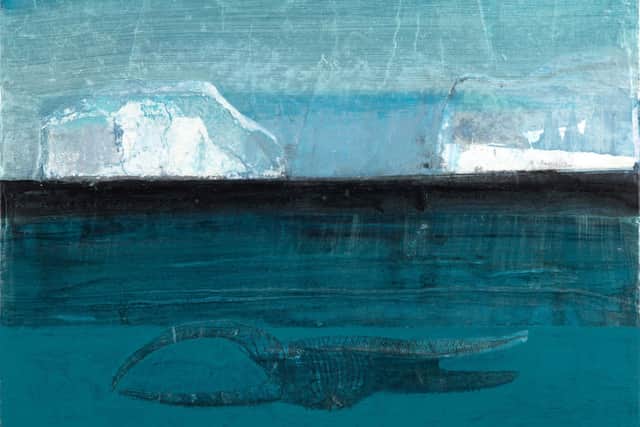 Detail from Antarctic Memory, 2024, by Dame Barbara Rae RSA