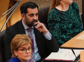 Humza Yousaf is seen during the First Ministers Questions (Photo by Peter Summers/Getty Images)