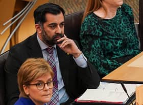 Humza Yousaf is seen during the First Ministers Questions (Photo by Peter Summers/Getty Images)