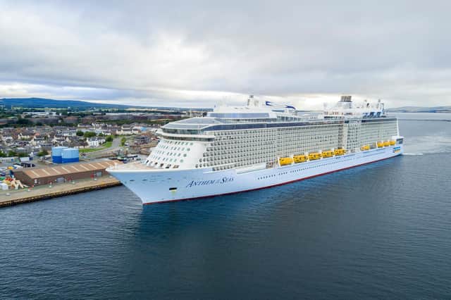 The Anthem of the Seas visiting Port of Cromarty Firth, Invergordon. Picture: Malcolm McCurrach