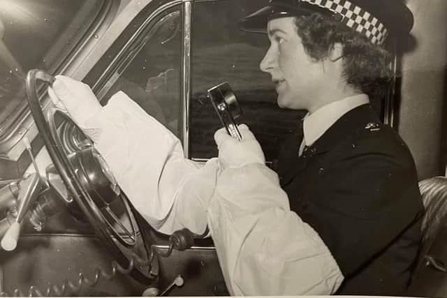 In 1956, Mary challenged her male superiors on outdated conventions to become the first female officer in Scotland to drive police vehicles. Picture: Police Scotland
