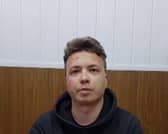 Sporting what looks like bruising on his face, Roman Protasevich denied any ill-treatment and confessed to organising 'mass riots' in Minsk in a video released by the Belarus regime. (Picture via PA)