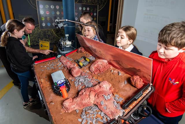 Local children road-testing one of the festival’s highlights, an interactive Mission to Mars with Cerebral Ape