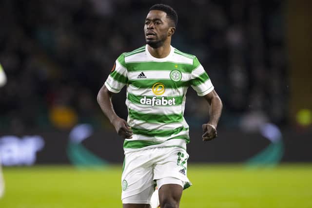 Ismaila Soro in action during his last start for Celtic against Real Betis at Celtic Park on December 09, 2021. (Photo by Alan Harvey / SNS Group)
