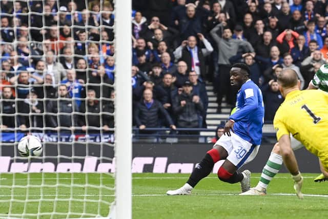 Fashion Sakala missed a glaring opportunity for Rangers in the second half.