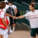 Andy Murray and Stefanos Tsitsipas meet in the second round of Wimbledon on Thursday.