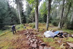 The remains of the township of Achblair. Woodland is now being cleared in a bid to preserve the heritage site. PIC: Strathglass Heritage Society.