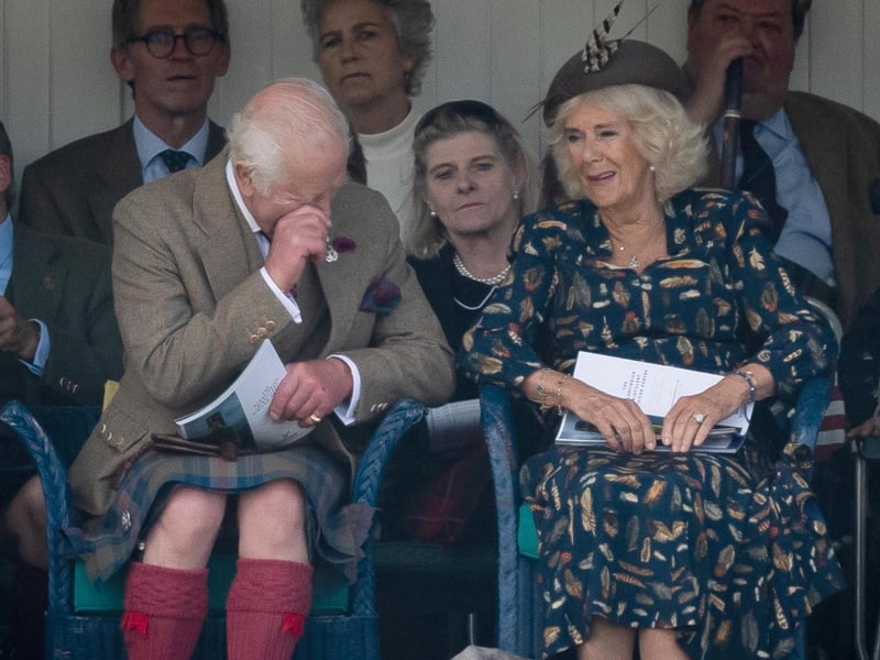 King Charles III and Queen Camilla during the Braemar Gathering