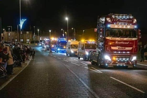 The lorry parade is one of the highlights of the Christmas Lights Switch-on event.