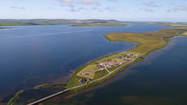 Traces of the cloth were found at the mighty Neolithic settlement and place of worship of Ness of Brodgar in Orkney. PIC: Dr Scott Pike.