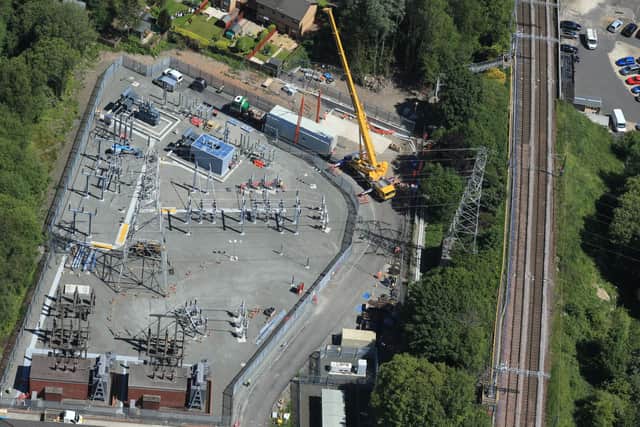 The feeder station, which will connect to the network in September, has just put in place near Paisley. Picture: contributed.