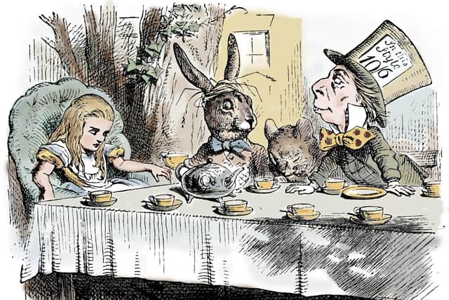 An illustration of The Mad Hatter's Tea Party from Alice's Adventures in Wonderland by Lewis Carroll, first published by Macmillan in 1865. PIC: The Print Collector/Print Collector/Getty Images