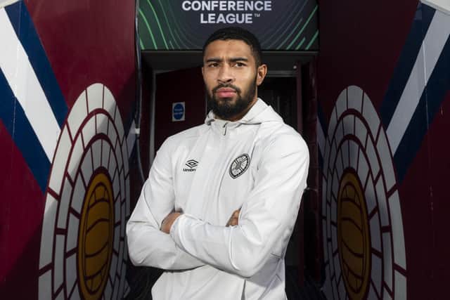 Hearts winger Josh Ginnelly believes Hearts can still qualify for the Europa Conference League knock-out stages. (Photo by Mark Scates / SNS Group)