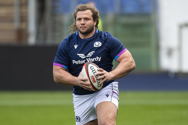 Glen Young came on for his Scotland debut and was involved in the disguised lineout move which saw Gray held up over the line. Dave Cherry and Pierre Schoeman, above, came on to bolster the front row and there were late appearances from Andy Christie and Ross Thompson.