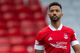 Aberdeen full back Shay Logan was playing golf while his team were losing at Tannadice  (Photo by Ross MacDonald / SNS Group)