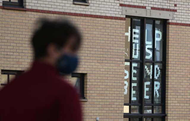 Students have been told to stay at home this weekend by universities, measures backed by the Scottish Government