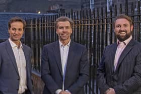 From left: execs Liam Hurley, Andrew Marshall, and Michael Davie. Picture: contributed.