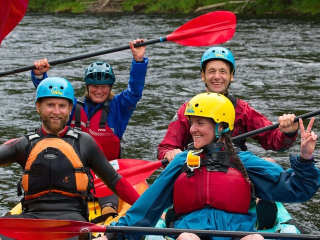BBC ALBA ITERA team on the River Tay