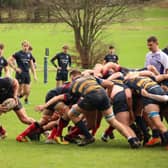 Hat-trick try scorer Tom Currie, on the ball, helped Merchiston Castle defeat Strathallan on Saturday