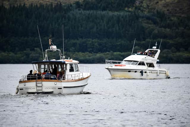 Loch Ness Research Project vessel 'Deepscan' takes monster hunters on a search trip on Loch Ness in the hope of spotting the elusive monster. Picture: Andy Buchanan/AFP via Getty Images