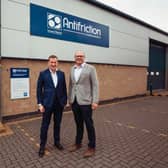 Andrew Fleming, managing director of Antifriction Components, with Scott Duncan, the Linlithgow branch manager.
