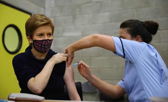 Nicola Sturgeon has received her booster and is encouraging others to follow suit.