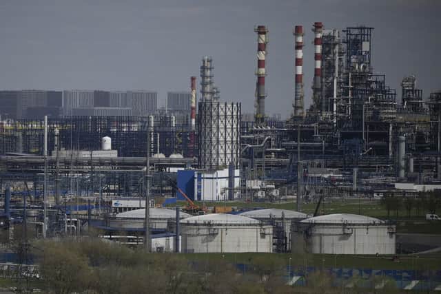 An oil refinery on the outskirts of Moscow
