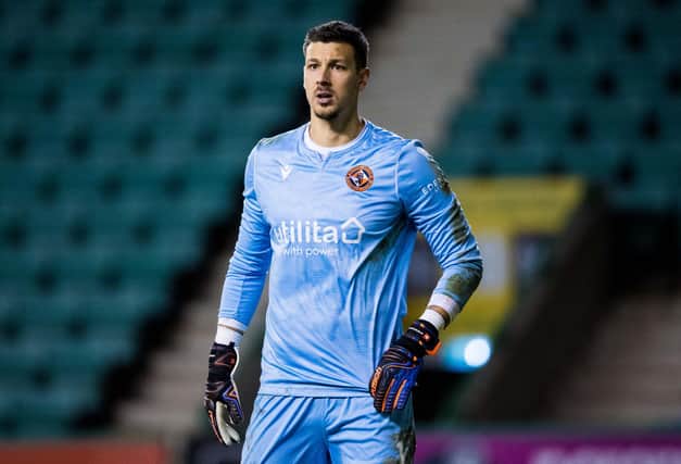 Benjamin Siegrist has been in excellent form for Dundee United and has been scouted by Celtic. Picture: SNS