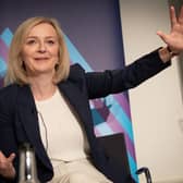 Liz Truss gives a speech on the economy at the Institute for Government in London. Picture: Stefan Rousseau/PA Wire