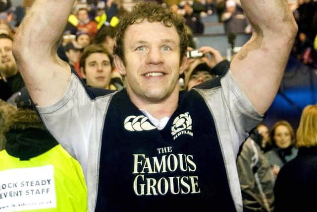 Scotland skipper Jason White lifts the Calcutta Cup in 2006 - a memorable occasion for the young Jamie Ritchie. (Picture: Craig Watson/SNS)