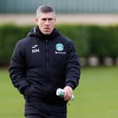 Hibernian manager Nick Montgomery preparing for his side's Viaplay Cup semi-final v Aberdeen: don't talk to him about referees 'tackling' players  (Photo by Ross Parker / SNS Group)