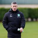Hibernian manager Nick Montgomery preparing for his side's Viaplay Cup semi-final v Aberdeen: don't talk to him about referees 'tackling' players  (Photo by Ross Parker / SNS Group)