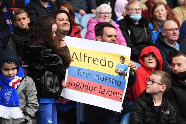 Rangers supporters show their affection for Alfredo Morelos during the club's open training session at Ibrox last week. (Photo by Craig Foy / SNS Group)
