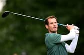 Andy Murray pictured playing in the BMW PGA Championship Pro-Am at Wentworth Club on Wednesday. Picture: Ross Kinnaird/Getty Images.