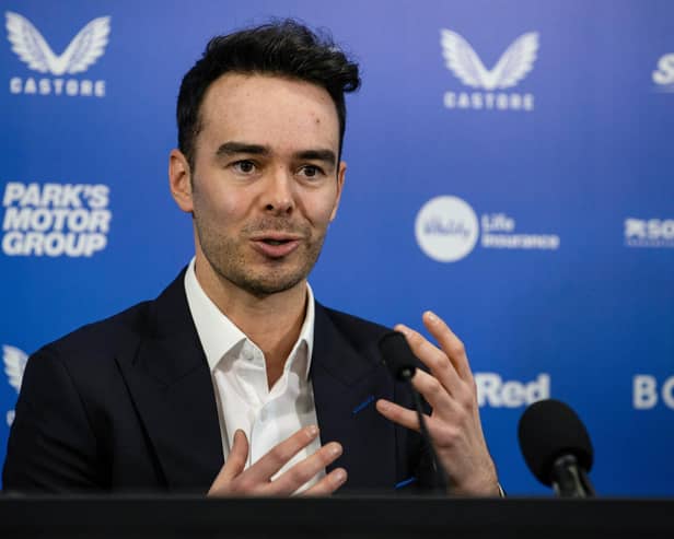 Incoming CEO James Bisgrove handled difficult questions with aplomb in his first media conference since his appointment was announced. (Photo by Alan Harvey / SNS Group)