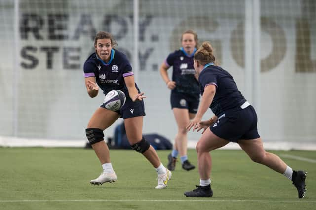 Louise McMillan (left) believes Scotland can go toe-to-toe with England on Saturday. (Photo by Paul Devlin / SNS Group)