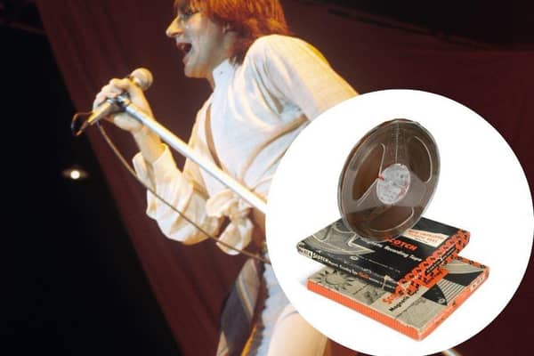 A tape of Sir Rod Stewart’s first studio recording, which helped secure his first record deal, is to be sold at auction by his former manager.