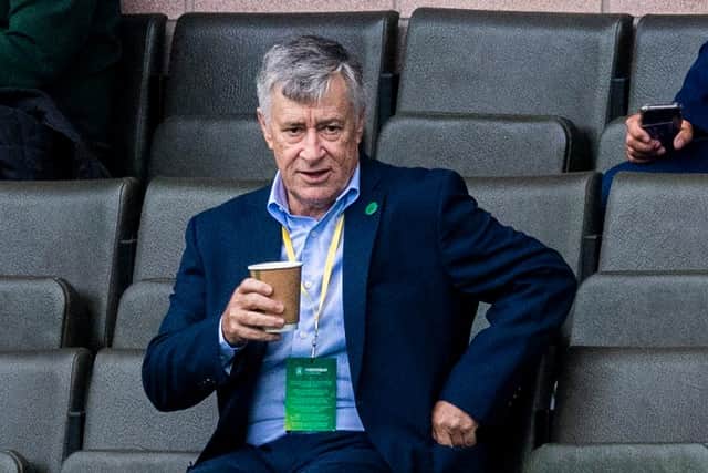 Hibs owner Ron Gordon during a match at Easter Road earlier in the season. Photo by Craig Foy/SNS Group
