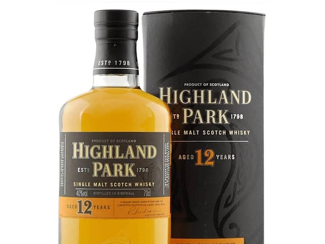 A bottle of Highland Park